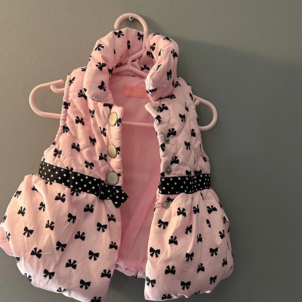 Kids Headquarters Pink and Black Bow Diaper Cover